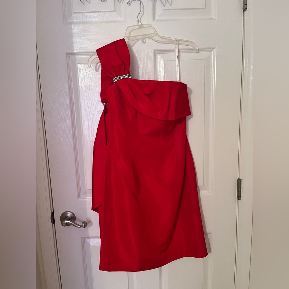 Huey waltzer red dress